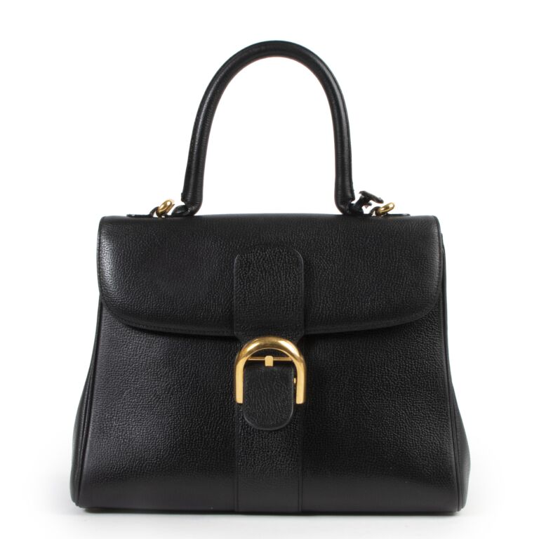 美品・ヴィンテージ【DELVAUX】BRILLANT ブラックハンドバッグ Delvaux Black Brillant MM ○ Labellov ○ Buy and Sell