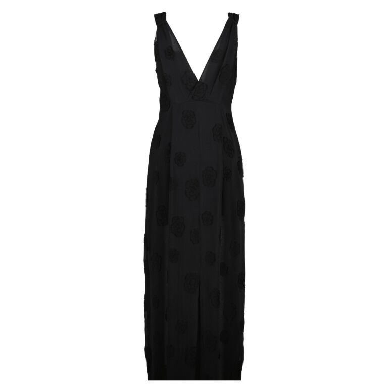 Chanel Black 09C Silk Camellia Dress size 36 Labellov Buy