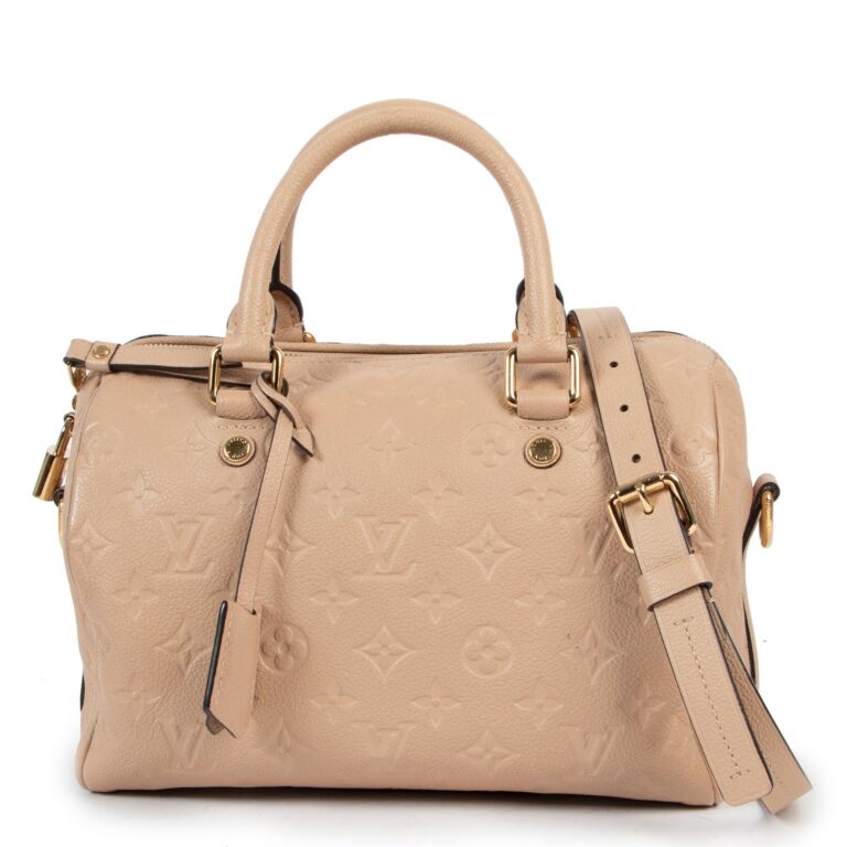 Speedy cloth handbag Louis Vuitton Beige in Cloth - 26253754