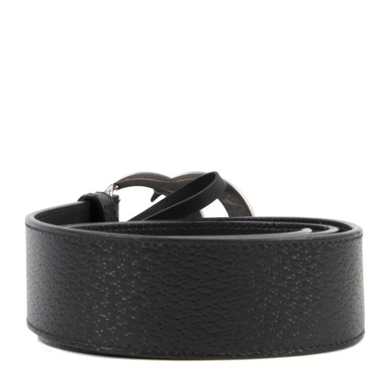 【関税・送料込み】GUCCI BELTS BLACK AND SILVER LEATHER BELT Gucci Black Belts – Chic Consignment LLC