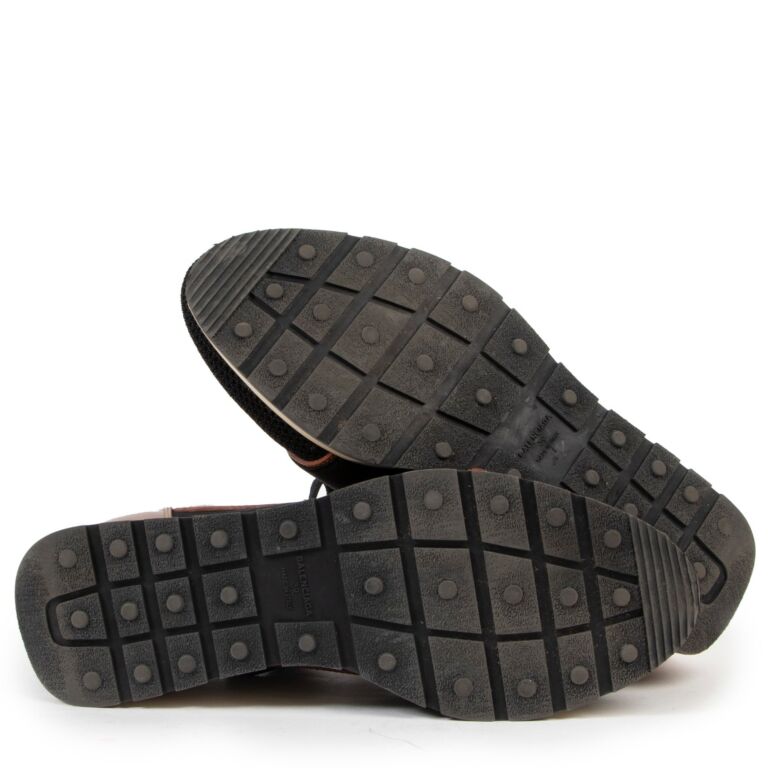 Balenciaga Race Runner Black Brown Sneakers - Size 39