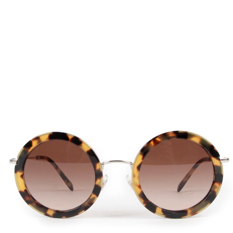 Miu miu round tortoise sunglasses sales