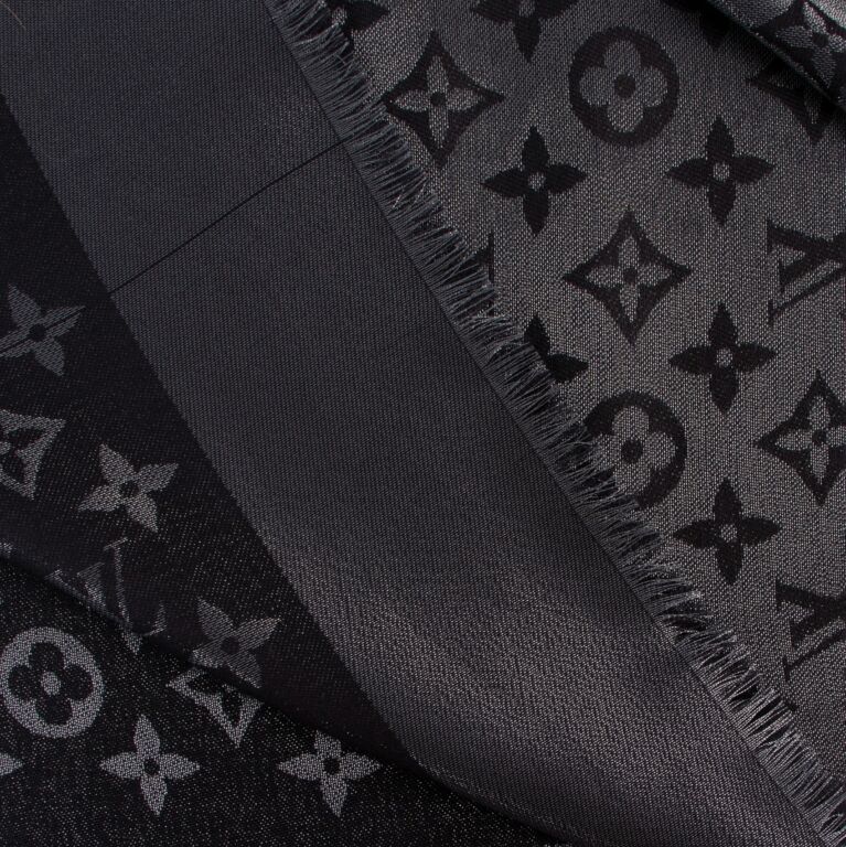 Louis vuitton black shine shawl top