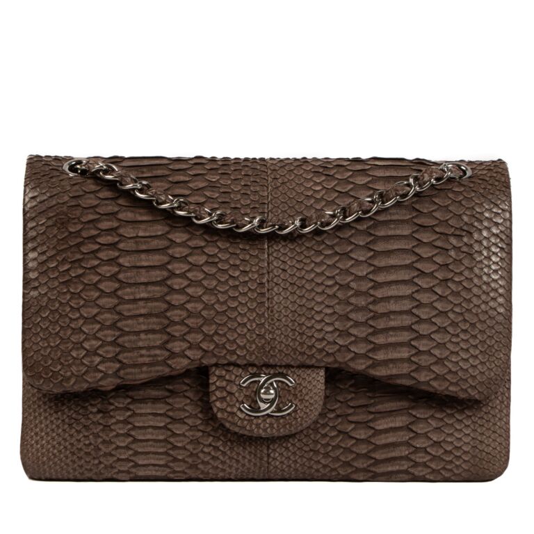 Chanel python classic best sale flap bag