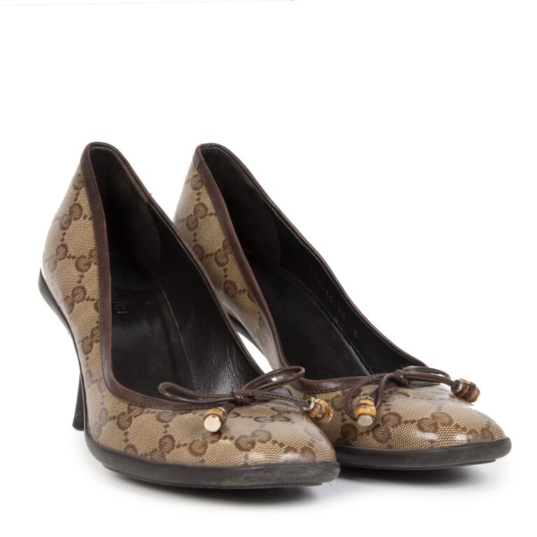 Gucci monogram hotsell pumps