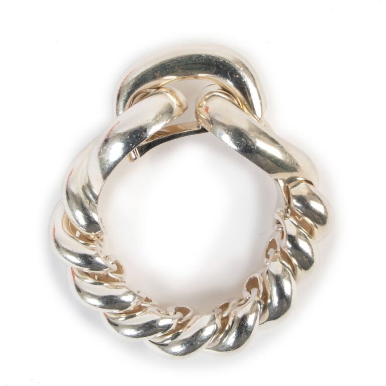 Herm s Torsade G ant TGM Silver Bracelet Labellov Buy and