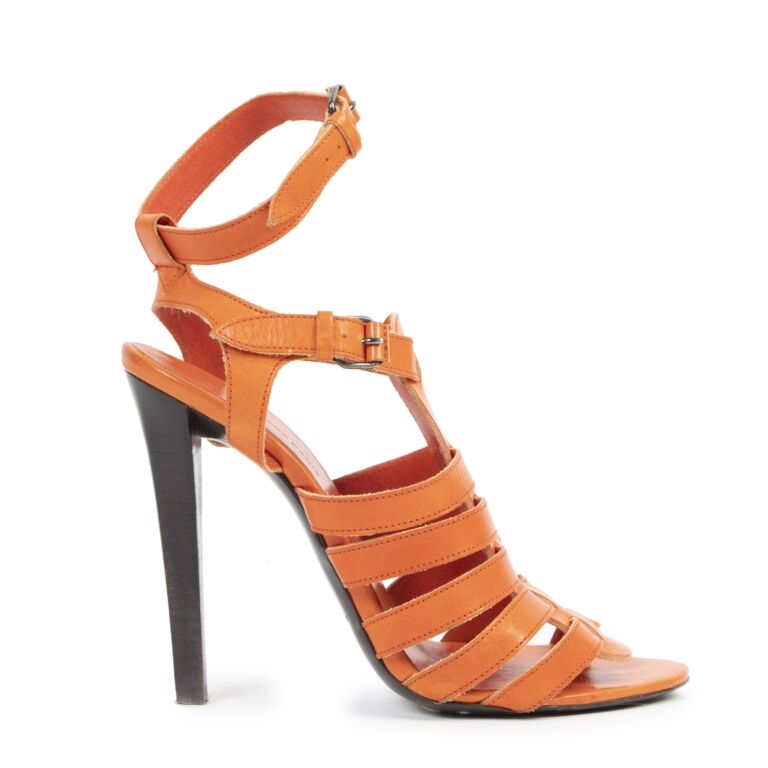 balenciaga orange sandals