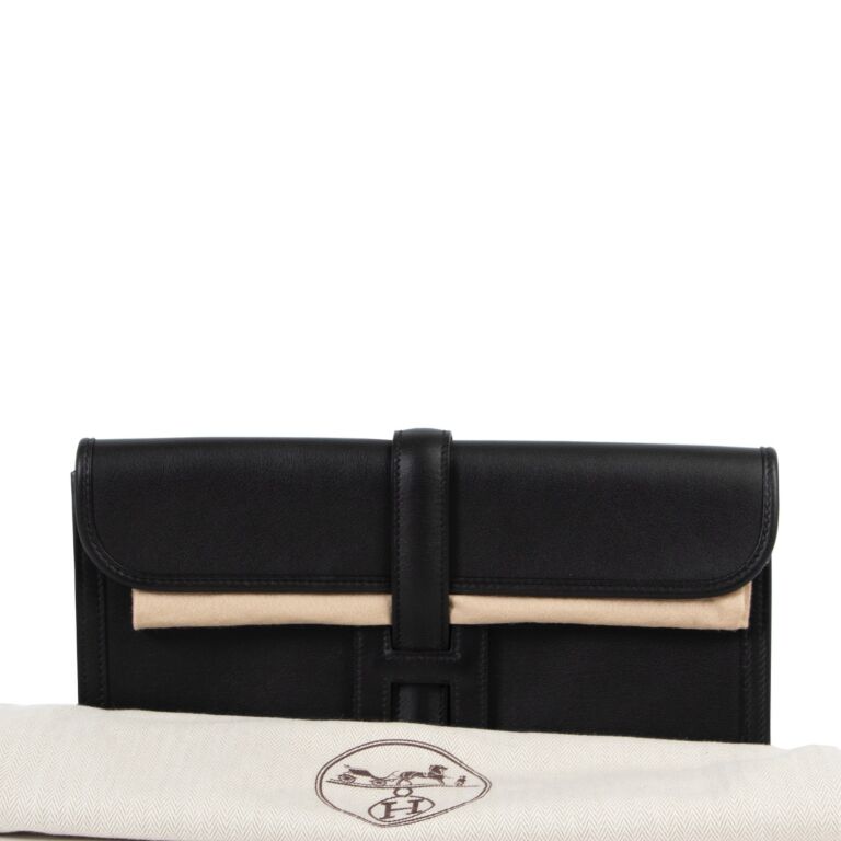 Hermès Jige Elan 29 Black Clutch ○ Labellov ○ Buy and Sell