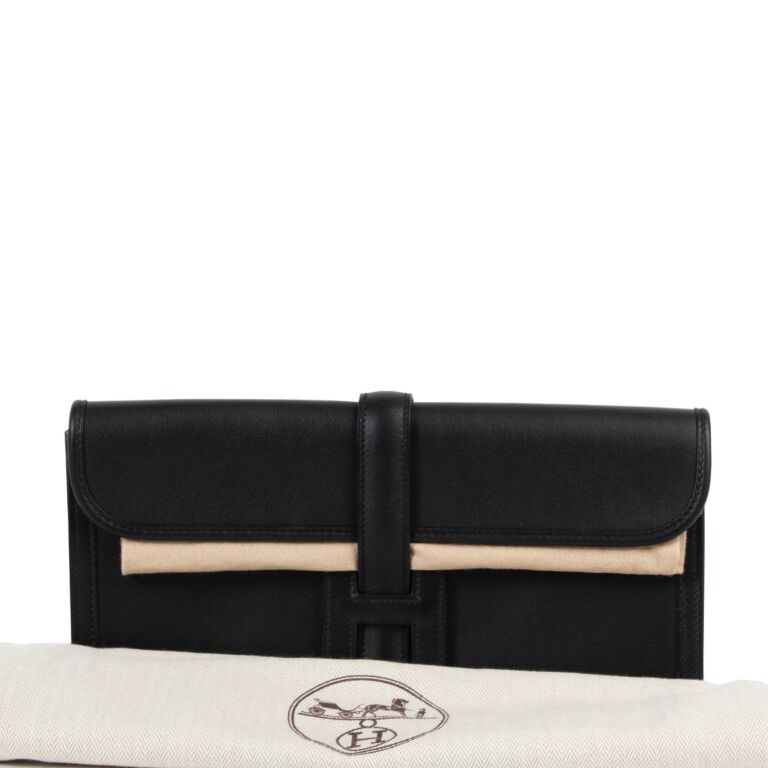 Hermes Jige Clutch Swift Elan 29 Black - US