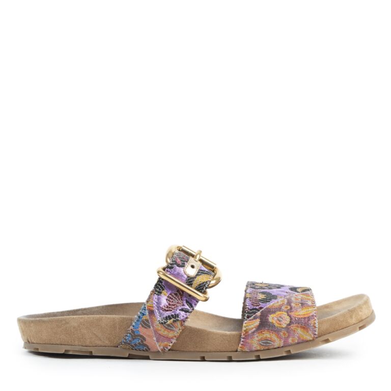 Purple floral sandals shop