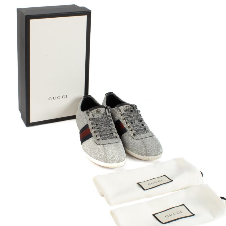 Silver gucci shoes hotsell