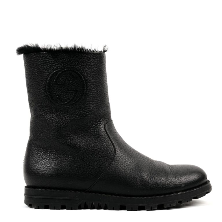 Gucci boots fur hot sale