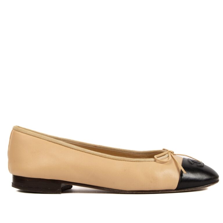 Beige and 2024 black flats