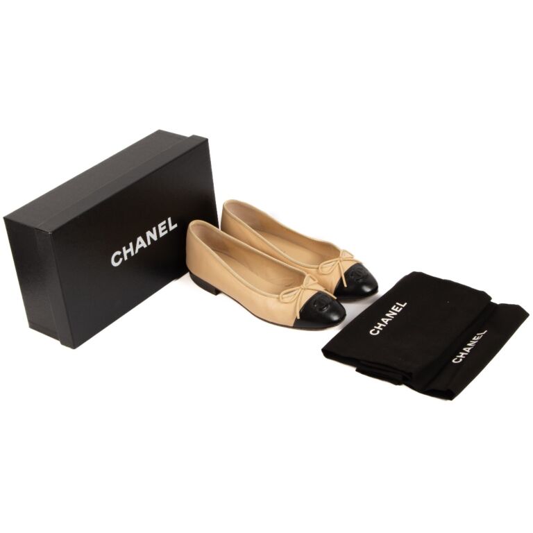 chanel two tone ballet flats