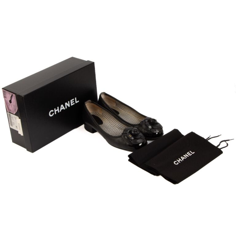 Chanel Black Camelia Ballerina Flats - size 37 ○ Labellov ○ Buy and Sell  Authentic Luxury