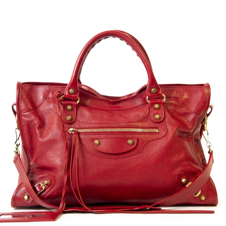 Balenciaga red leather new arrivals