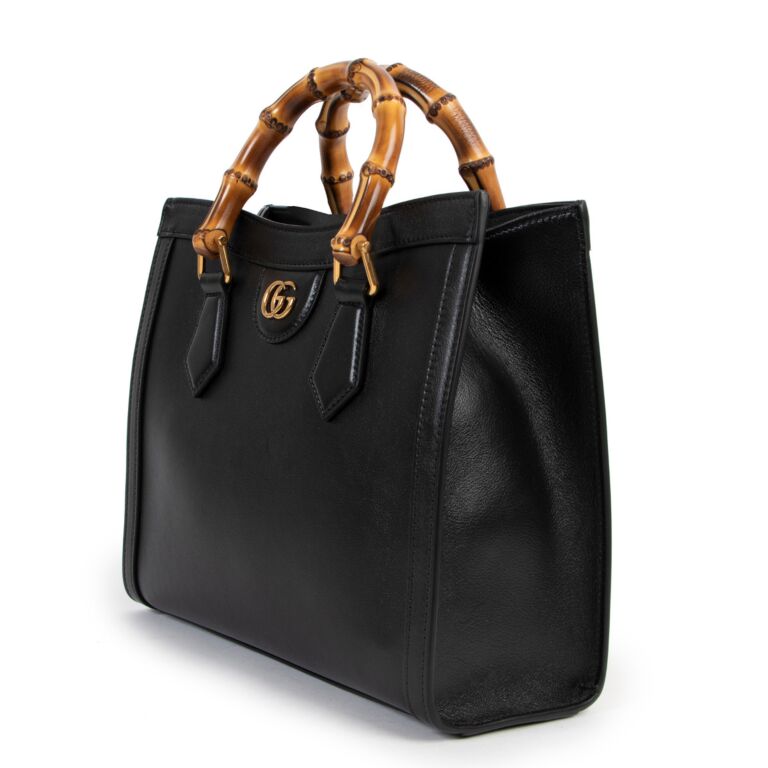 Gucci Black Diana Small Bamboo Top Handle Bag ○ Labellov