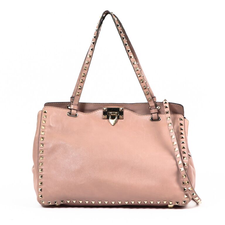Blush valentino rockstud top