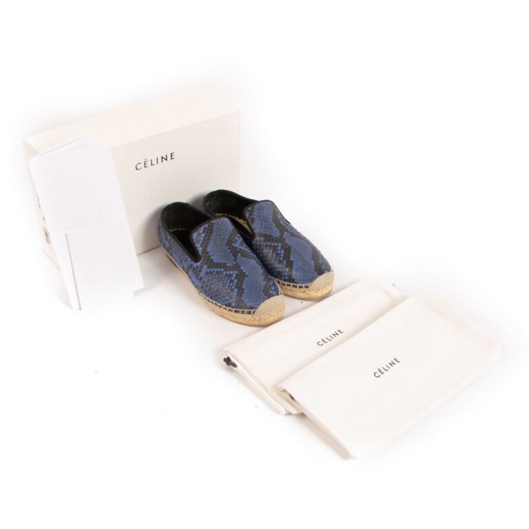 Celine Blue Python Espadrilles size 36 Labellov Buy and Sell Authentic Luxury