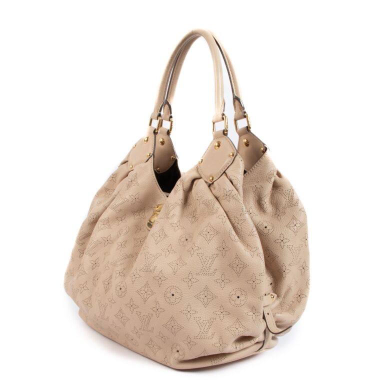 Louis Vuitton Mahina L Galet Monogram Perforated Hobo Bag