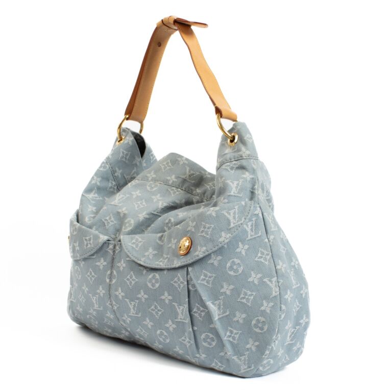 RvceShops Revival, Blue Louis Vuitton Monogram Denim Daily GM Hobo Bag