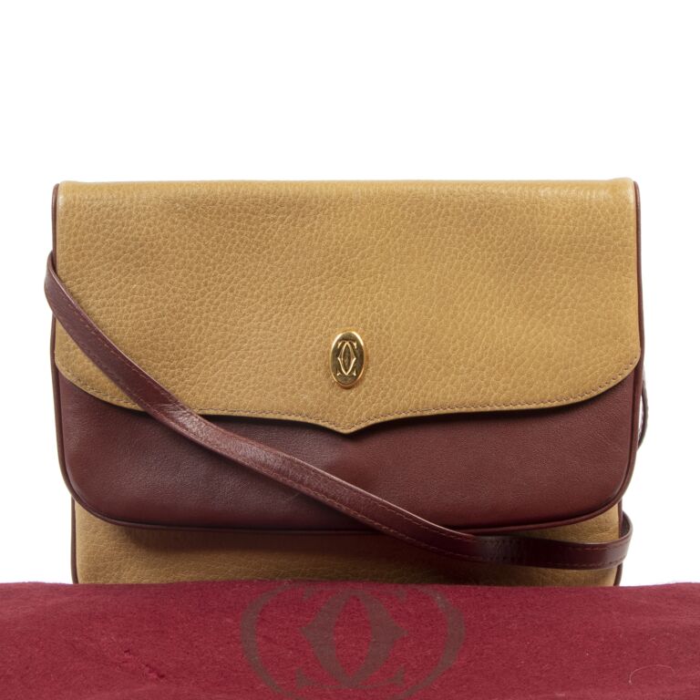 Cartier Brown Leather Must De Cartier Crossbody Bag Labellov Buy and Sell Authentic Luxury