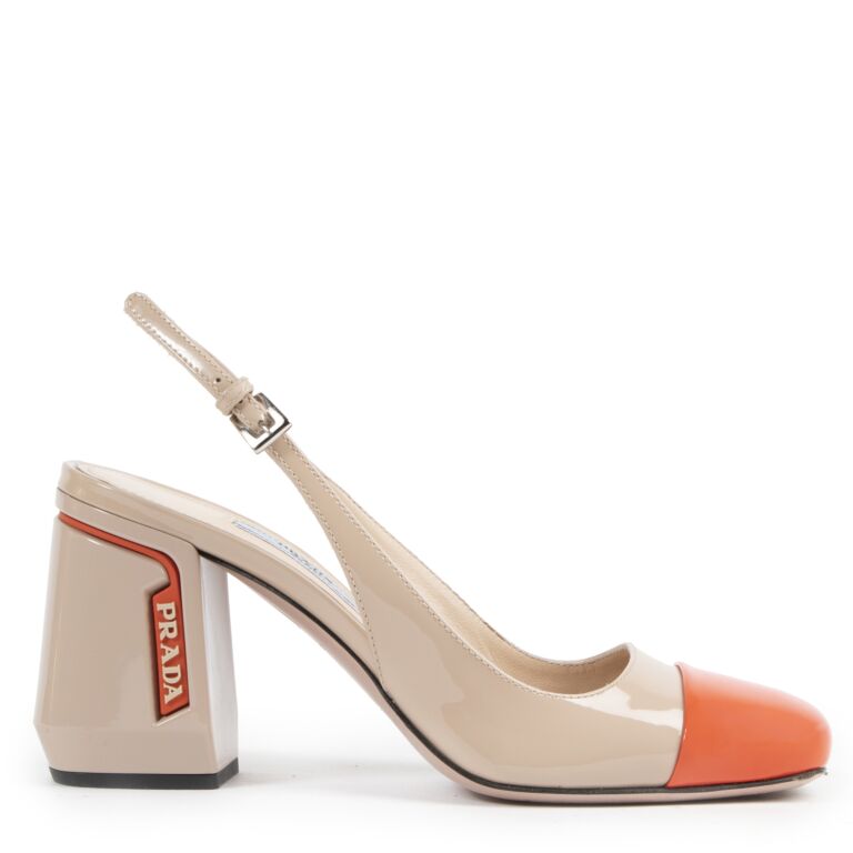 Prada cap toe slingback outlet