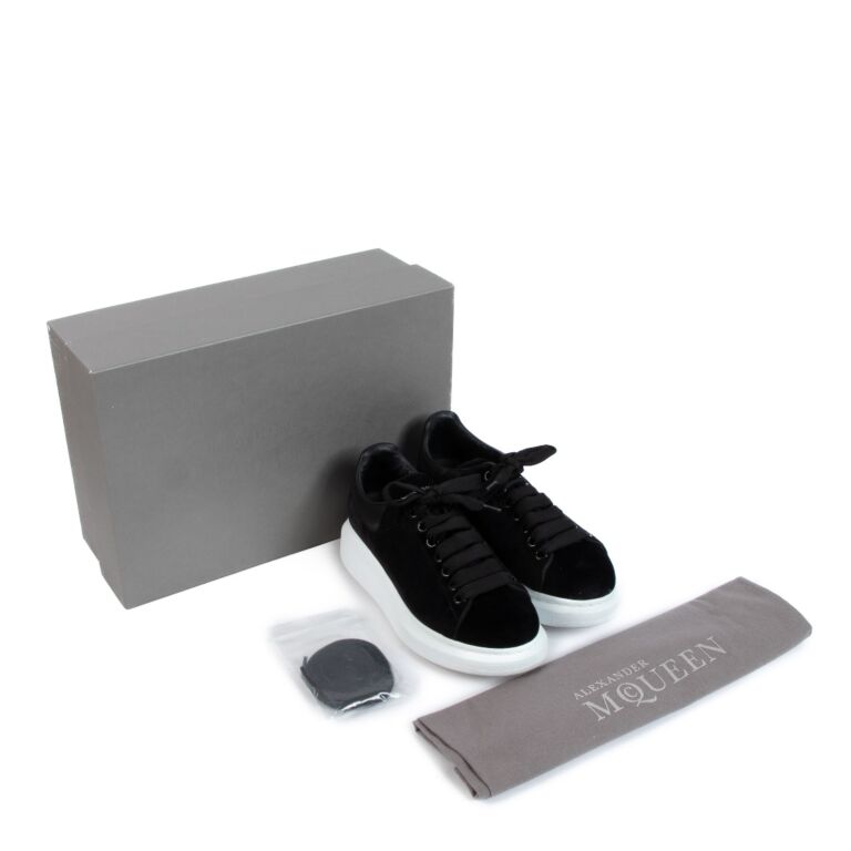 Alexander McQueen Black Velvet Sneakers Size 39 Labellov