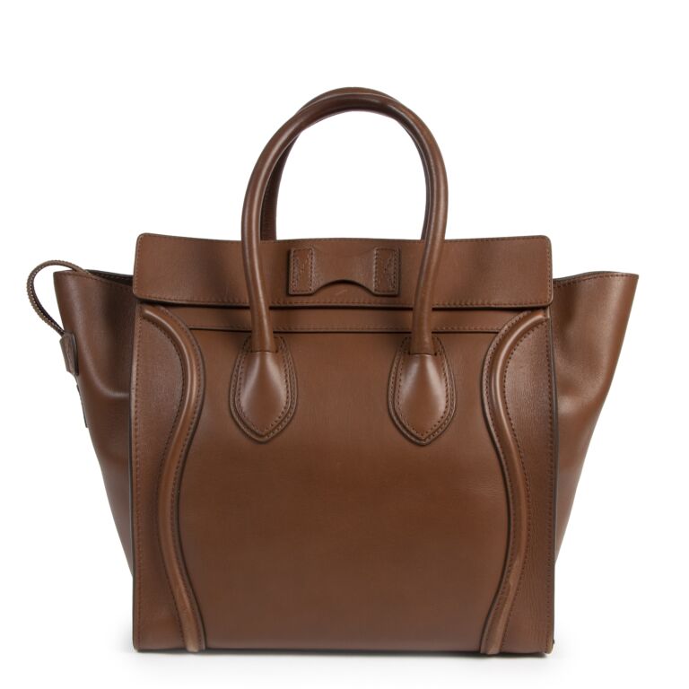 C line Brown Mini Luggage Tote Labellov Buy and Sell