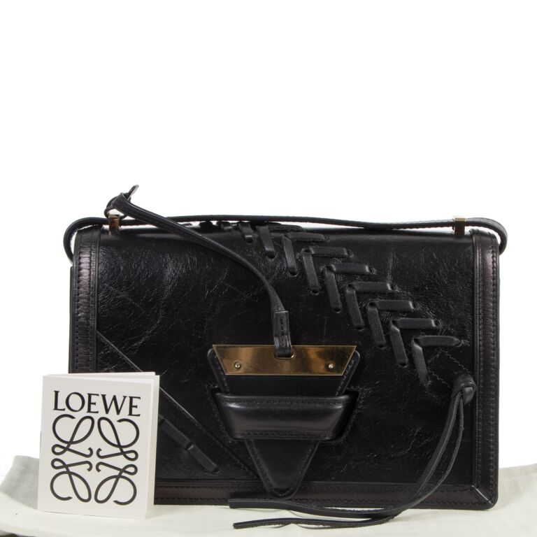 Loewe Black Barcelona Shoulder Bag Labellov Buy and Sell