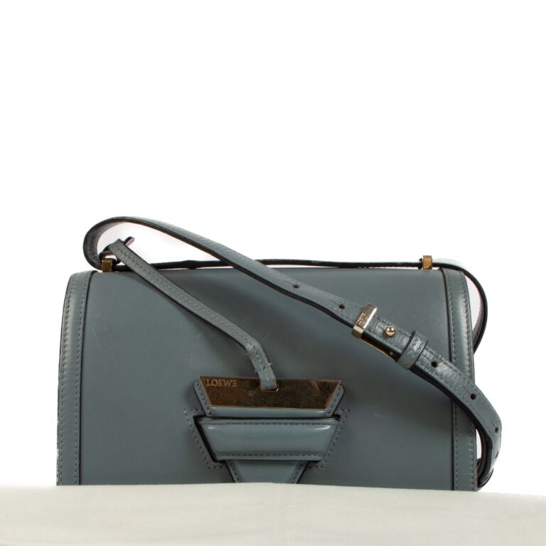 Loewe Blue Leather Barcelona Crossbody Bag Labellov Buy and