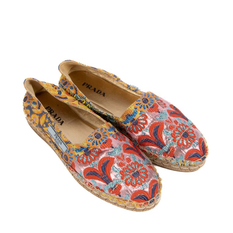 Prada shop brocade espadrilles
