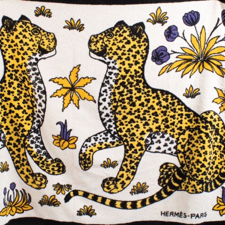Hermès Cotton Leopards Beach Towel ○ Labellov ○ Buy and