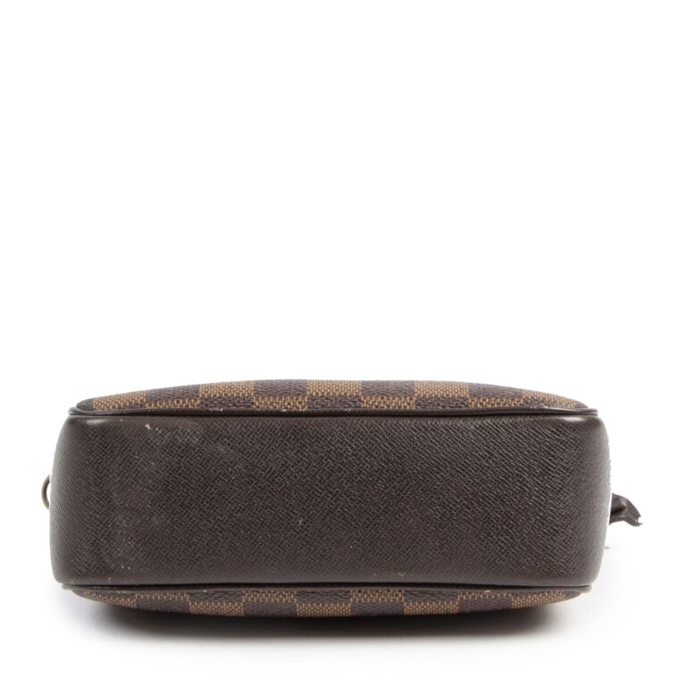 LOUIS VUITTON LV Trousse Makeup Used Handbag Pouch Damier N51982 Vintage  #AG333