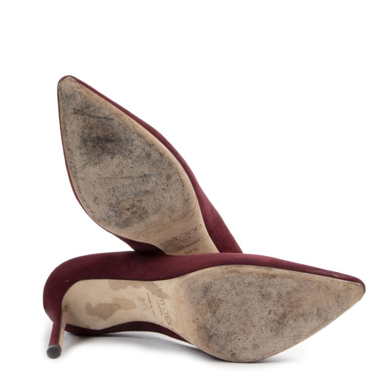 Jimmy choo burgundy heels best sale