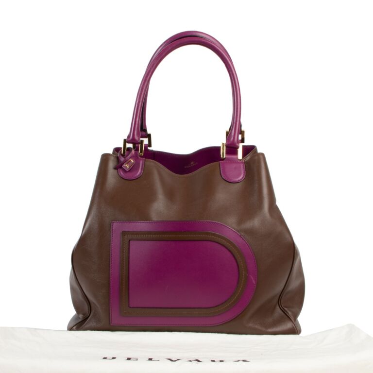 Delvaux Le Louise Brown and Purple Shoulder Bag ○ Labellov ○ Buy