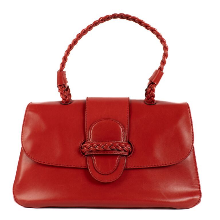 Valentino Garavani Red Leather Histoire Bag Labellov Buy and Sell Authentic Luxury