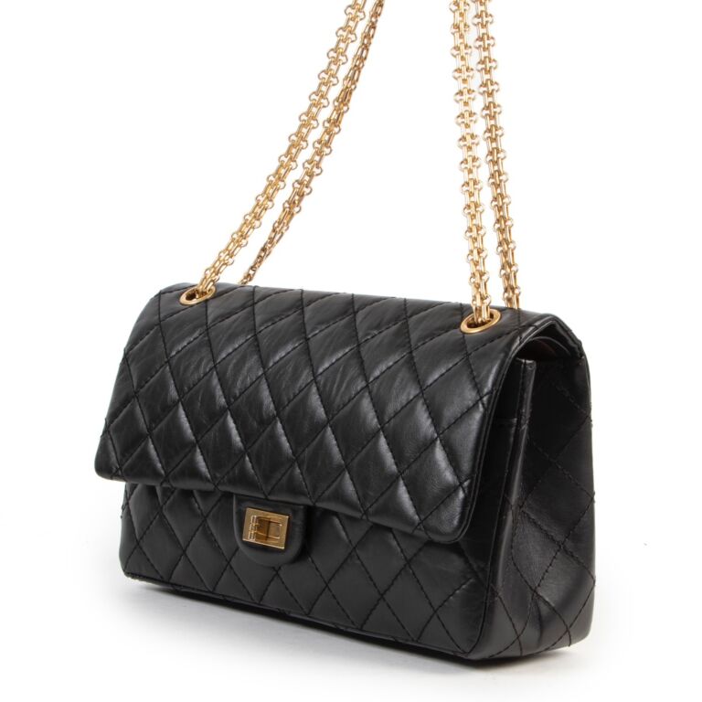 Chanel Reissue 2.55 Large 226 Black Quilted Calfskin Shoulder Bag ○  Labellov ○ Buy and Sell Authentic Luxury