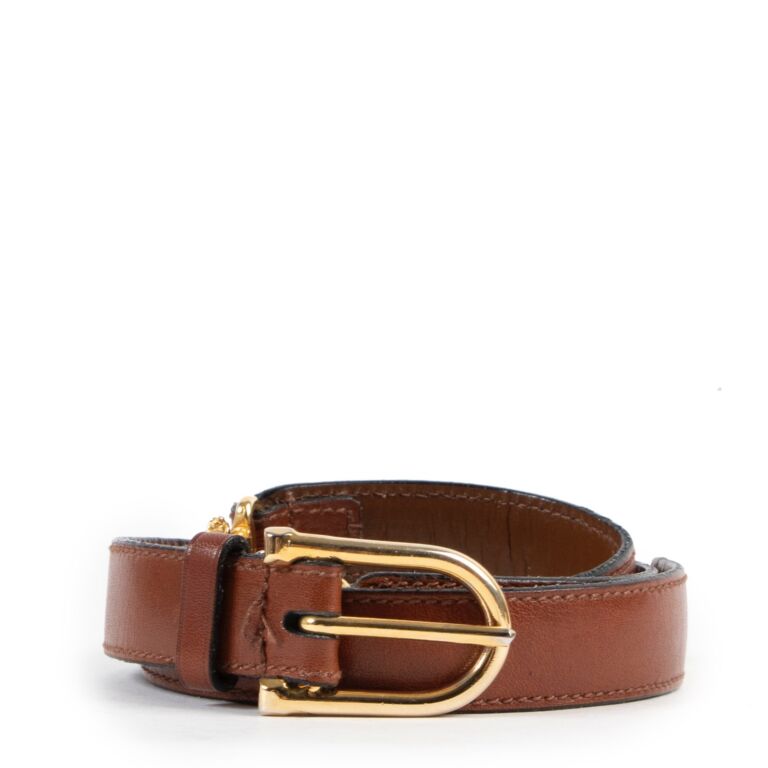 Leather belt Celine Brown size 95 cm in Leather - 33821715