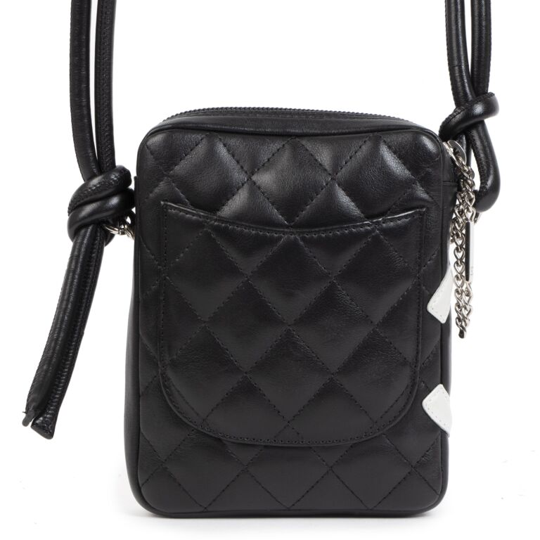 CHANEL Calfskin Quilted Cambon Camera Case Black 222459