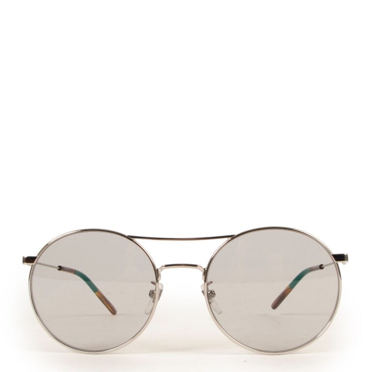 Gucci Silver GG Metal Frame Round Sunglasses Labellov Buy