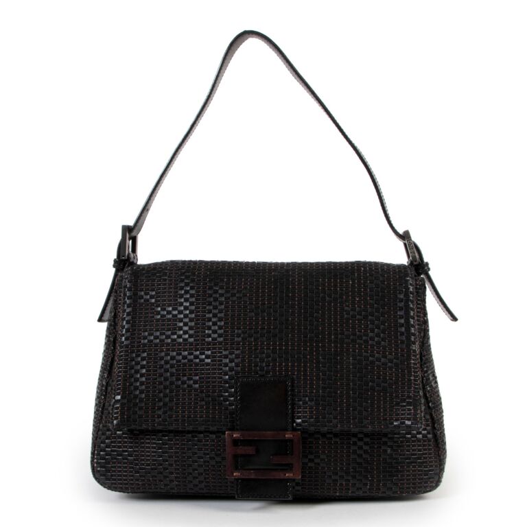 Fendi black zucca bag sale