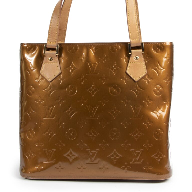 Louis Vuitton Vintage - Vernis Houston Bag - Oro Marrone - Borsa in Pelle  Vernis - Alta Qualità Luxury - Avvenice