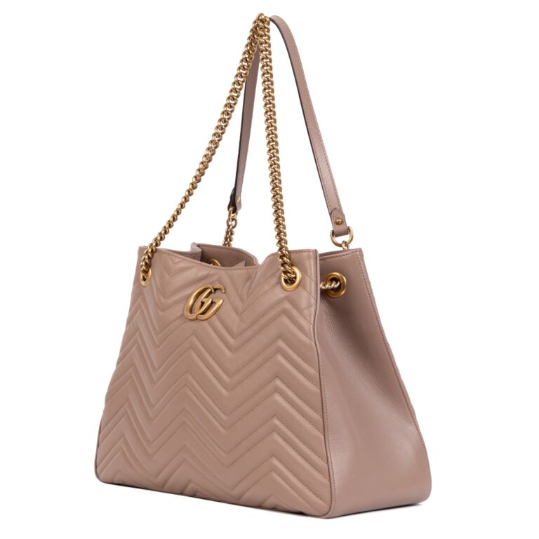 Gucci GG Marmont Old Rose Matelasse Shoulder Bag ○ Labellov
