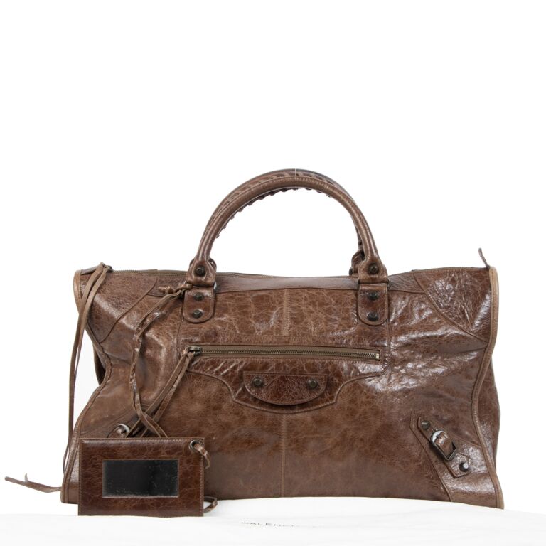 Balenciaga Work Brown Leather GHW Bag Labellov Buy and Sell