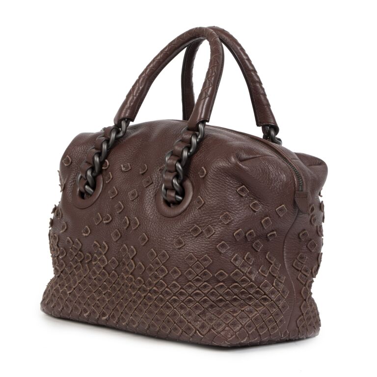 dark brown bottega bag