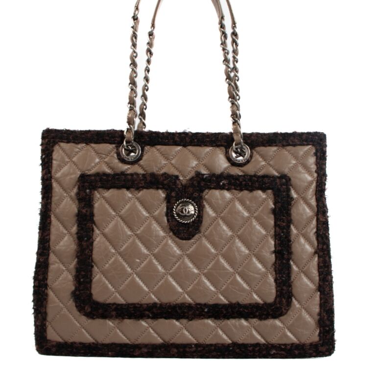 Chanel tweed clearance tote