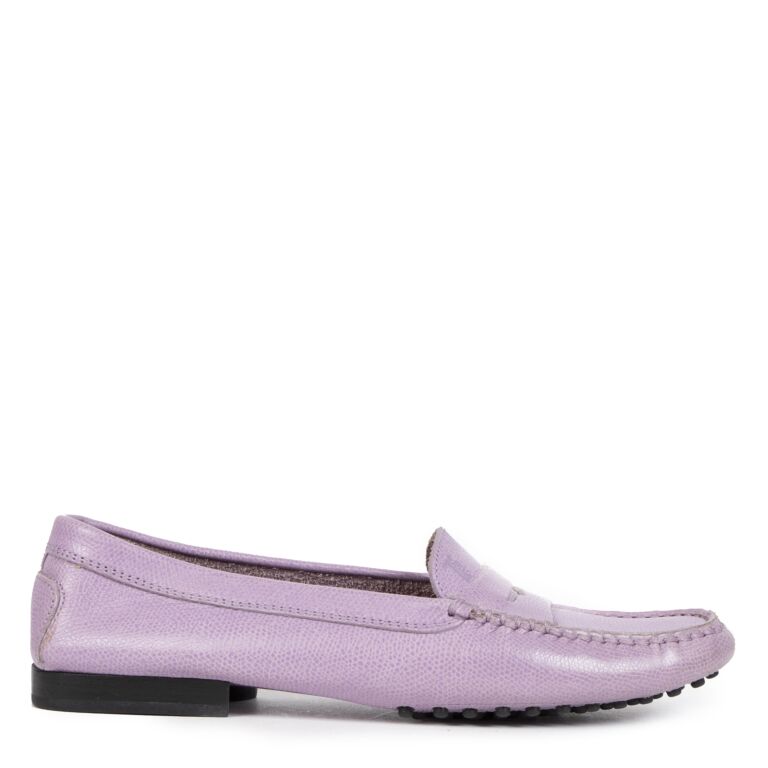 Tod s Gommino Loafers Leather Light Purple size 36 Labellov Buy and Sell Authentic Luxury