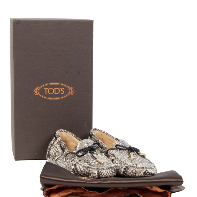 Tod's discount snakeskin loafers