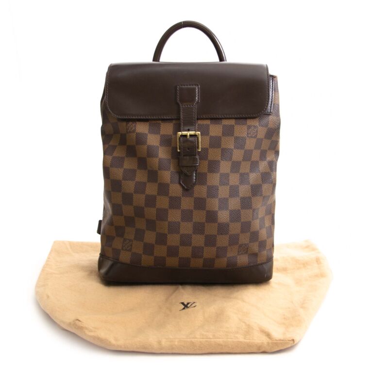 Louis Vuitton Damier Ebene Soho Backpack Bag Authenticated
